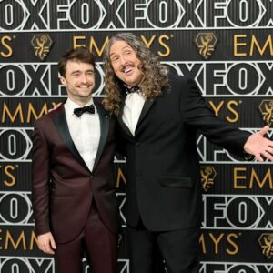 'Weird Al' Yankovic Instagram - Not to brag, but last week I won more Emmys than Steve Carell, Courteney Cox and Will Smith ever won COMBINED… so last night I figured I’d just spread the love and graciously allow some OTHER worthy shows to win. Anyway, HUGE thanks to Daniel - who is currently doing 8 shows a week on Broadway - for flying out to L.A. on his one day off to hang out with us on the red carpet.