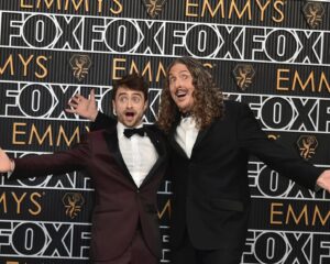 'Weird Al' Yankovic Instagram - Not to brag, but last week I won more Emmys than Steve Carell, Courteney Cox and Will Smith ever won COMBINED… so last night I figured I’d just spread the love and graciously allow some OTHER worthy shows to win. Anyway, HUGE thanks to Daniel - who is currently doing 8 shows a week on Broadway - for flying out to L.A. on his one day off to hang out with us on the red carpet.