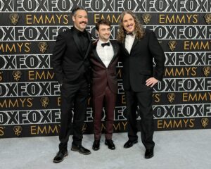 'Weird Al' Yankovic Instagram - Not to brag, but last week I won more Emmys than Steve Carell, Courteney Cox and Will Smith ever won COMBINED… so last night I figured I’d just spread the love and graciously allow some OTHER worthy shows to win. Anyway, HUGE thanks to Daniel - who is currently doing 8 shows a week on Broadway - for flying out to L.A. on his one day off to hang out with us on the red carpet.