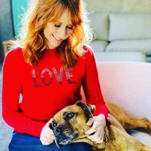 Wendy Braun Instagram - Home is where your dog is. Oh how I love our sweet rescue, Daisy. Happy National Puppy Day to all the dog lovers. And thanks to @wagsandwalks for all you do and for guiding us to her. We love being her forever home.  And the unconditional  love she pours on us daily is a treasure. The last pic was taken just this morning when we sat outside together to take in nature and listen to the birds. Paws up if you’re a dog lover.  Can you tell she’s listening too? 🐾❤️🙏 #HappyNationalPuppyDay