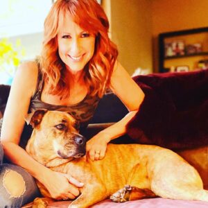Wendy Braun Instagram - Home is where your dog is. Oh how I love our sweet rescue, Daisy. Happy National Puppy Day to all the dog lovers. And thanks to @wagsandwalks for all you do and for guiding us to her. We love being her forever home.  And the unconditional  love she pours on us daily is a treasure. The last pic was taken just this morning when we sat outside together to take in nature and listen to the birds. Paws up if you’re a dog lover.  Can you tell she’s listening too? 🐾❤️🙏 #HappyNationalPuppyDay