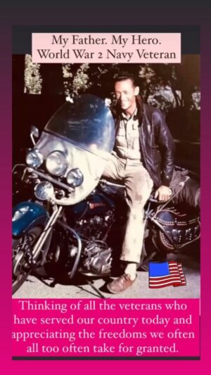Wendy Braun Instagram - My Father. My Hero.  He was a World War 2 Navy Air-Sea rescue pilot, helping those who were wounded in war. Growing up, anytime a plane would fly by our house, he would go outside, stop, look up and name it.  Thinking of all the veterans who served our country today, and the freedoms we all too often take for granted. I learned so much from my fun-loving, adventurous, insightful Navy dad.  To sum it up… he always encouraged me to: “Do what you love. Take the trip. And keep going, Sunshine.” ❤️ #MemorialDay #keepGoingSunshine
