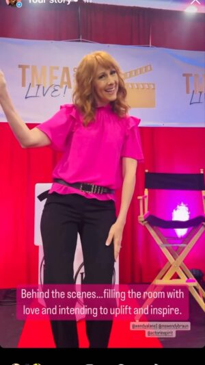 Wendy Braun Instagram - So much fun to “get off Zoom and back in the room” to inspire, uplift and empower actors and creative warriors from all over the country. Thank you @wendyalane1 for having the vision and putting in all the work to bring so many expert speakers, coaches, agents, managers, directors and casting directors together to teach, connect, converse and create community IN PERSON. I loved being the opening keynote speaker and guiding everyone to creating breakthroughs. (The standing ovation got me teary-eyed). So fun to also be part of the working actor’s panel with so many talented actors -Kenzo Lee, Holly Gagnier, James Ciccione, and Gloria  Garayua, Jason Stuart and James Ciccone.  Loved seeing some old friends and making new ones. Hugging my amazing students for the first time in person (@melaniecollup @dawnniemercado  @jeanvavra to name a few) and having others share that my talk released blocks within them and soothed their soul. 🙏 Loved seeing @marketing4actors for the first time after years of online friendship. Learning that @realjmdougherty and I went to Indiana University together. Hearing amazing stories from the legendary director @giljunger. Hearing about the book writing process from @john_frank_levey_ (Congrats on the book!) Learning about how much @lisazambetticasting champions working moms (and is one). Chatting with sweet friend @lisalondoncasting and boomeranging with her (and her awesome book!) Learning that @jamiedoerschuck is a giant fan of my character in Mass Effect (and a marketing ninja). And hugging Aussie mate @seanmiguelperez in person. Just a few of the countless moments of joy, hope, inspiration and impact this event had on me and so many others. Not to mention all the amazing attendees who I shared heartfelt conversations with all weekend long. The takeaway: You have one life. Go follow your dreams. Do more of what scares you. Find like-minded people to help and support you. And, like my late father told me…Keep Going Sunshine. #ActorInspirarion #KeepGoingSunshine #TMFALive #creativeWarriors #actorsofinstagram #actorlife #workingmom #keynotespeaker