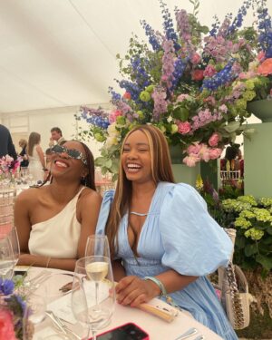 Weruche Opia Instagram - Fun time @cartier with my mates while looking fab in sustainable fashions! 
Massive thank you to @byrotationofficial for hooking me up with the his gorgeous number by @_aje_ ! 

👜- @stellamccartney 

I’m in love with my stylist @moogunsan ❤️