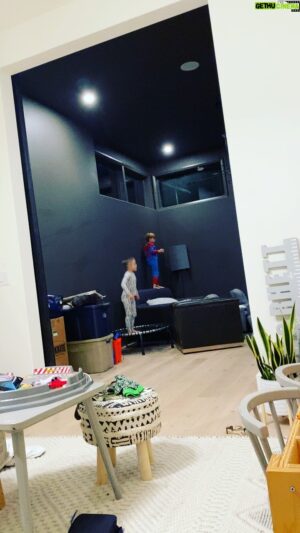 Wes Chatham Instagram - This is how my feral kids watch TV.