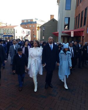 Wes Moore Instagram - We begin our walk to government house to start Maryland's next chapter.