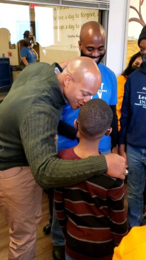 Wes Moore Instagram - Continuing our Day of Service at @interfaithworksmoco in Silver Spring!