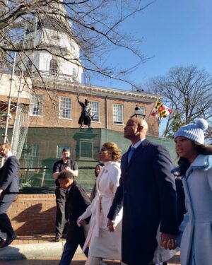 Wes Moore Instagram - We begin our walk to government house to start Maryland's next chapter.