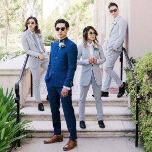 Wesley Chan Instagram - Still not used to seeing these beloved friends not dressed in hiking gear. But what better occasion than Jay and Sophias’ momentous wedding day. Whether it’s trekking the epic landscapes in New Zealand or simple hangs with food and boba, it’s always a good time with you two. Cheers to @_bokehmon_ and @jungsoph, one of the brightest and most uniquely charming couples I know ✨

Love to my fellow groomspersons @dancejujudance @mellylee_. In my mind, spirit, and heart, I always go back to the places we’ve gone together. Always. 

Shoutout and big thanks to @senestudio for the freshest fits!

📷 @genkiviv is an incredible photographer in skill and attitude. Seriously impressed and inspired seeing her work!
