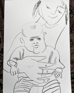 Wilfrid Wood Instagram - Goo goo morning drawing baby Milo