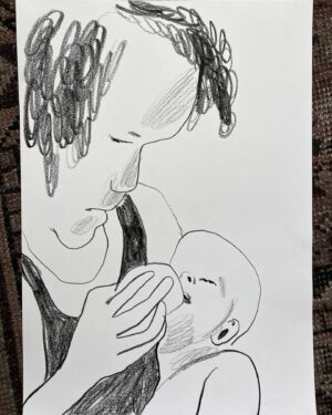 Wilfrid Wood Instagram - Goo goo morning drawing baby Milo