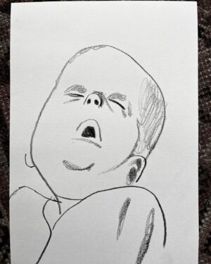 Wilfrid Wood Instagram - Goo goo morning drawing baby Milo