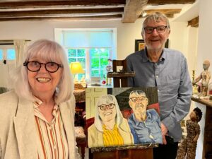 Wilfrid Wood Instagram - Lovely to be back home at @rawvisionmagazine HQ to paint Maggie & John with marvellous Nek Chand sculptures. They gave me my first job when I left college and I’m forever grateful for the energy and inspiration to be found in Raw Vision magazine and with John, it’s editor and champion of Outsider Art