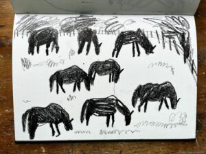 Wilfrid Wood Instagram - Horses are the best and worst things to draw
