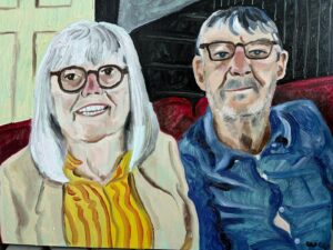 Wilfrid Wood Instagram - Lovely to be back home at @rawvisionmagazine HQ to paint Maggie & John with marvellous Nek Chand sculptures. They gave me my first job when I left college and I’m forever grateful for the energy and inspiration to be found in Raw Vision magazine and with John, it’s editor and champion of Outsider Art