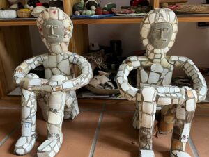 Wilfrid Wood Instagram - Lovely to be back home at @rawvisionmagazine HQ to paint Maggie & John with marvellous Nek Chand sculptures. They gave me my first job when I left college and I’m forever grateful for the energy and inspiration to be found in Raw Vision magazine and with John, it’s editor and champion of Outsider Art