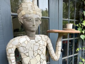 Wilfrid Wood Instagram - Lovely to be back home at @rawvisionmagazine HQ to paint Maggie & John with marvellous Nek Chand sculptures. They gave me my first job when I left college and I’m forever grateful for the energy and inspiration to be found in Raw Vision magazine and with John, it’s editor and champion of Outsider Art