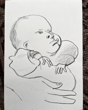 Wilfrid Wood Instagram - Goo goo morning drawing baby Milo