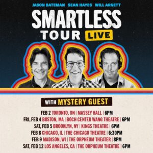 Will Arnett Instagram - We are very excited to be hitting the road with our @smartless Tour Live. It’s all because YOU, our devoted fan, asked for it. Be the first to get tickets NOW until 10pm local time by clicking on link in bio and using code: TRACEY. Tickets go on sale to the public Friday at 10am local. For more info go to SmartLess.com.