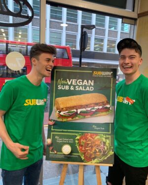 Will Lenney Instagram - Excited to announce I’ve now achieved Sandwich Artist Status. Badge and Everything. @Subway_ukireland invited me down to try their new vegan Sub and it was belter x #AD #MakeItWhatYouWant