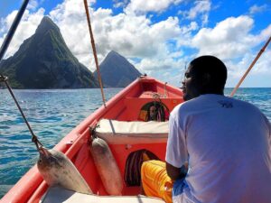 Will Tudor Instagram - Boat Trip ☀️🗺🐚⛵️ #stlucia #pitons