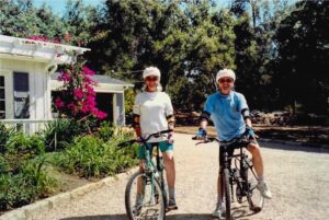 William Daniels Instagram - Biking with Bonnie. Remember...helmets are actually pretty cool.