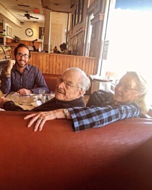 William Daniels Instagram - Thanks to the vaccine I’ve been reunited with old friends AND old haunts! Oh how I missed my pastrami on rye.