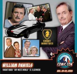 William Daniels Instagram - See you next week at the Colorado Springs Comic Con - Bonnie and I will be there August 25th-27th!