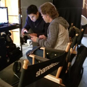 William H. Macy Instagram - Picture 1: This is more the face of a director than an actor. Pictures 2 & 3: It sure was fun directing Andy Buckley! Picture 4: My assistant, Mark Manjardi, making sure I put the end of the show at the end and the beginning of the show at the beginning. #Shameless