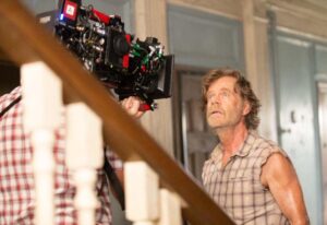 William H. Macy Instagram - On this week’s episode of #Shameless...Frank breaks his leg. Wait till you see it. It’s seriously gross. The guy talking to me in the third picture is Iain B. MacDonald. One of my favorite directors. When he’s sober, he’s awesome. #OnlyOnShowtime