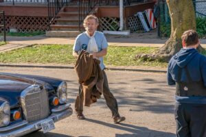 William H. Macy Instagram - Pictures 1 & 2: Christian and I at the “mansion.” It’s always a blast acting with Christian! Pictures 3 & 4: Frank rushing back to the Gallagher house. Frank loves that house. Come to think of it, so do I. Shameless Season 10 finale this Sunday!