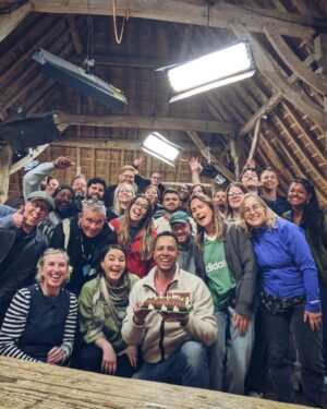 William Kirk Instagram - Today was the first time I've had my birthday whilst filming and there's no better barn-family I'd rather be spending the day with. Thanks for the caterpillar cake and love ❤️

.
.
.
#therepairshop