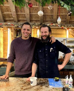 William Kirk Instagram - The Repair Shop Christmas Barman. These pictures were taken before the rum punch and questionable dancing 🕺🏽🥃🎄🎁🍾

.
.
.
#therepairshop #bbc1 #christmasspecial