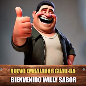 Willy Sabor Instagram - 📣 ¡Les tenemos una gran noticia! 📣✌🏻🐶🐾

Estamos emocionados de presentar a nuestro nuevo embajador: ¡Willy Sabor! 🐶🎉🐾 

Luego de probar el delicioso queso Guauda, Willy quedó tan impresionado que decidió conocer más sobre nuestro proyecto. Su entusiasmo fue inmediato y hoy, nos unimos para hacer de Guauda-Land una realidad.

Juntos, trabajaremos para rescatar, rehabilitar y encontrar hogares llenos de amor y felicidad para perritos sin hogar. Con la ayuda y el carisma de Willy, llevaremos este proyecto a nuevas alturas. 

🐾🐶 ¡Gracias por unirte a nuestra causa, Willy! ¡Guaaf, Guaaf! 🐶🐾
