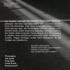 Wira Nagara Instagram - Menulis lagi untuk interpretasi karya Good Morning Everyone, dari lagu "Bukan Denganmu": Memangnya Ada Judul Yang Tepat Untuk Kisah Semacam Ini?
.
Dengarkan lagunya di seluruh platform musik dan nikmati video klipnya di Youtube.
@gme_id / #BukanDenganmu