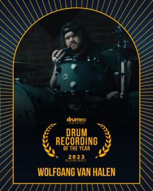 Wolfgang Van Halen Instagram - Honored to be nominated for Drum Recording Of The Year by @drumeoofficial! You can head to @drumeoofficial’s link to place your vote for your favorite in each category. Thanks so much for the consideration 🙏