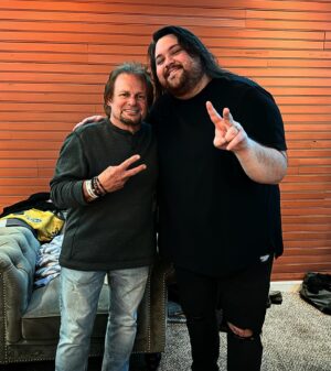 Wolfgang Van Halen Instagram - Ran into an old friend at the @mammothwvh show in Vegas tonight. (Love ya, Mikey ❤️) @mad_anthony_bassman