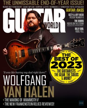 Wolfgang Van Halen Instagram - It’s an insane honor to be on the cover of the Best of 2023 End-Of-Year issue of Guitar World 🙏

Thanks so much to all involved. Loved being able to show off my main SA-126 Prototype (Number 3 specifically) that pretty much IS Mammoth II. (Can’t wait till everyone can get the 126 in their hands as well.)

See you in ‘24! 👀