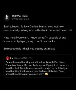 Wolfgang Van Halen Instagram - Out of context headlines and social media sure are a fun little mix 🥰

(PS: I hope your daughter forgives you, Joe 👊)