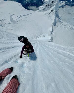 Xavier de le Rue Instagram - It looks like we may have found the zone… 
We can feel now that the season is changing fast. The sun is getting so strong and quite necessary to turn the snow rideable. Down here the snow works in a very different way from what we are used in our mountains.

@thenorthface