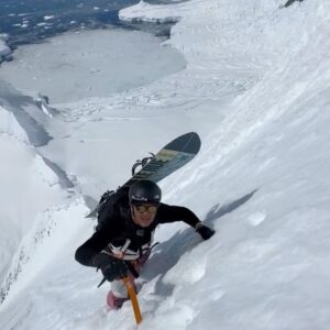 Xavier de le Rue Instagram - It looks like we may have found the zone… 
We can feel now that the season is changing fast. The sun is getting so strong and quite necessary to turn the snow rideable. Down here the snow works in a very different way from what we are used in our mountains.

@thenorthface