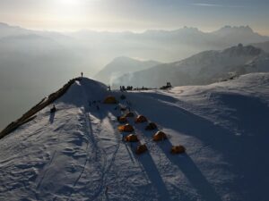 Xavier de le Rue Instagram - Come and ride with me in Verbier this winter!

After last year’s success, we are pleased to let you know that the @audischweiz freeride camping week end is on again in Verbier 14-17th of March 2024.
Once again the idea is to go touring and get some lines around the Verbier area, and sleep in the most bas ass camp ever at the top of the mountains at 2800 meters of altitude.
Antoine @basecamp_events , has planned an incredible winter camping set up with gourmet food,  ultra comfortable camping gear, and many more surprises.
This year we’ll have different groups with different levels accompanied by Verbier mountain guides, and I’ll be swapping groups to make sure I can do at least a lap with everyone. 
It will also be my pleasure in the evening to answer all your questions, about free riding, adventure and tell you more about my last journey in Antarctica.
There are only limited amounts of seats so make sure you don’t let that slip… 

Link in my Bio.

See you in March!

@audischweiz 
@audiofficial 
@verbier 
@basecamp_events
