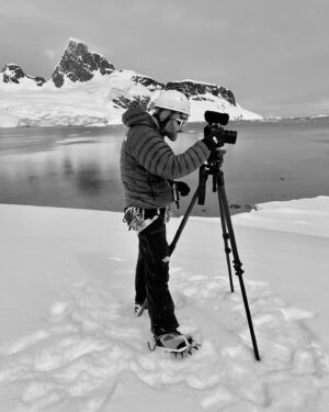 Xavier de le Rue Instagram - Last day on the northern part of the Antarctic peninsula. We are headed more south now. We are starting to see the bad weather but it is quite ok to ride especially that close to the ocean with the contrast it provides. 
@thenorthface