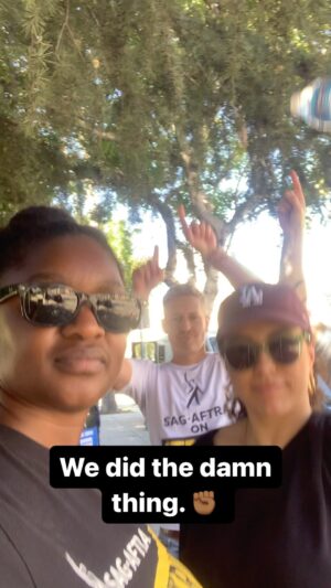 Yaani King Mondschein Instagram - From this morning. Talk about manifestation!! 🙌🏾#Power2Performers @sagaftra