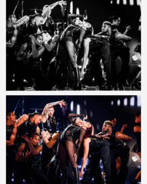 Yainer Ariza Instagram - 66th GRAMMYS AWARDS W/ @dualipa 
.
.
Muy orgulloso me siento de mi , de donde vengo y a donde eh llegado siendo bien terco y siempre invirtiendole toda mi energia, pasion y amor a mi carrera con la danza ! Es muy loco pensar en todos  los escenarios tan increíbles y mágicos que eh pisado despues de tanto tiempo de trabajo y sacrificios!! 
.
Ayer baile por primera vez en los grammys con el corazón lleno de felicidad y pensando en todos aquellos a quien amo con mi vida !!! Ustedes son parte fundamental de mi y no saben cuanto ! Mi familia , mis amigos mas cercanos y el amorsh 🙃 Les agradezco tanto el amor y el apoyo que siempre le han brindado al Yai 🥲❤️
.
Mucho amor for this girls @charmladonna @sharon.june @sammileejayne @cleartalentgroup WE ATE THAT LOL ❤️‍🔥 had the best time on stage dancing with so many talented humans 💫
.
GRACIASSSSS 
#grammys2024 #colombiarepresent