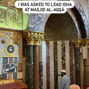 Yasir Qadhi Instagram - Alḥamdulillah I was asked to lead Isha at Masjid al-Aqṣā.

I acknowledge Allah’s blessings on me in granting me this privilege that I do not deserve. Allah forgive me for my faults and grant me sincerity in my deeds and make me thankful to Him. Ameen!

PS. Of course I chose to recite the first passages from Sura Isrā, « Glory be to the One Who took His servant ˹Muḥammad˺ by night from the Sacred Mosque to the Masjid al-Aqsa whose surroundings We have blessed, so that We may show him some of Our signs... » [Isra: 1].

#YasirQadhi #Aqsa #Blessings #AllahsPlan #Explore