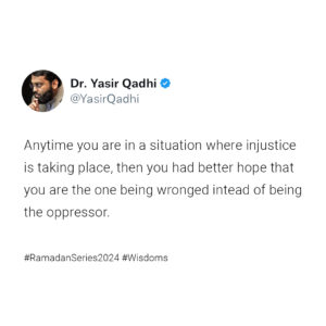 Yasir Qadhi Instagram - Remember that Allah is the most just and he will take care of the oppressors regardless of how much they can get away with in this life.

Ramadan Series 2024 - Link in Bio!

#YasirQadhi #Ramadan #Justice