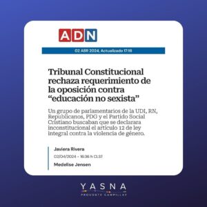 Yasna Provoste Instagram - ¡El Tribunal Constitucional nos ha dado la razón y respalda nuestro compromiso contra la violencia de género y por una educación libre de estereotipos en nuestro país! 👏🏽