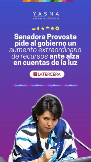 Yasna Provoste Instagram - Un subsidio es crucial ante las próximas alzas en las cuentas de luz 💡 . Desde el Congreso, hemos peleado por descuentos mensuales que alcanzaron hasta los $12.000 para los hogares más vulnerables.

📅 Recuerda que del 1 al 14 de julio podrán postularse. Es clave que quienes pertenecen al 40% más vulnerable según el Registro Social de Hogares participen.

Y es fundamental que el gobierno entienda la urgencia de proporcionar más recursos y facilidades para que los hogares en Chile puedan sobrellevar estas alzas en sus cuentas de electricidad. Porque así como está, este subsidio sigue siendo insuficiente.
