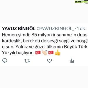 Yavuz Bingöl Instagram - Hiç kimse kaybetmedi. Türkiye kazandı 🇹🇷❤️